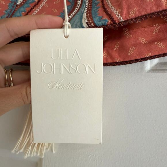 Ulla Johnson Isa bandeau Top In Tourmaline Handmade Woven Beaded Size 12 Boho - Picture 9 of 14